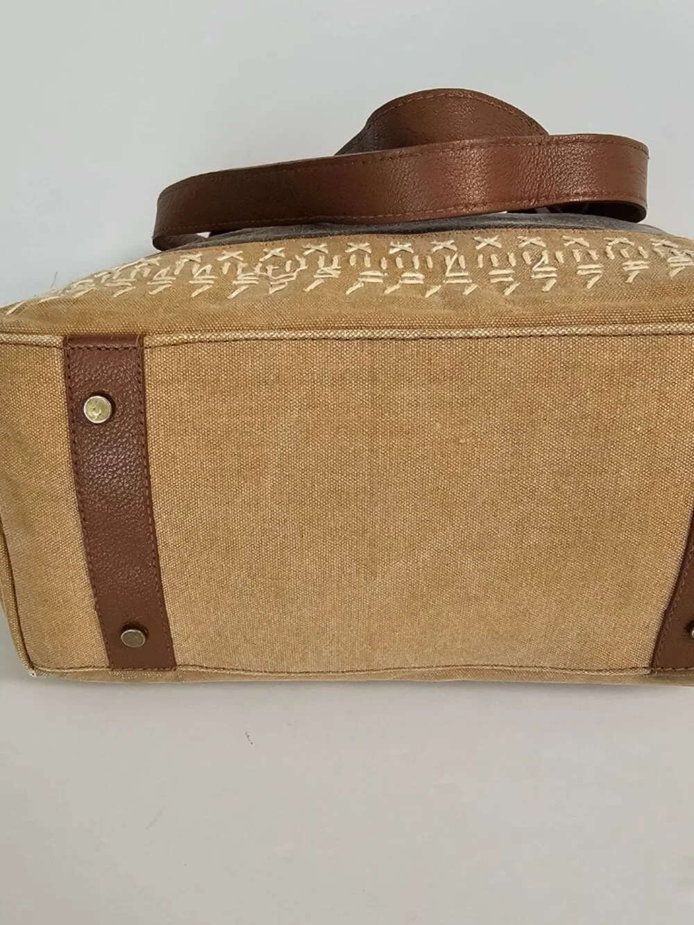 Bella Taylor Satchel Bag Canvas Brown Boho Grunge Loved